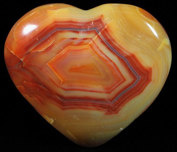 Colorful Carnelian Agate Heart #59523